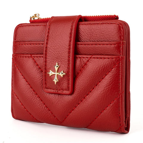 BAELLERRY N2402 Women's Wallet Zipper Design PU Leather Card Holder Pouch Coin Storage Bag