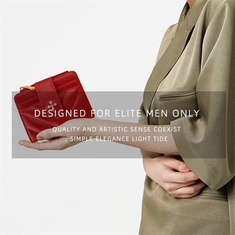BAELLERRY N2402 Women's Wallet Zipper Design PU Leather Card Holder Pouch Coin Storage Bag