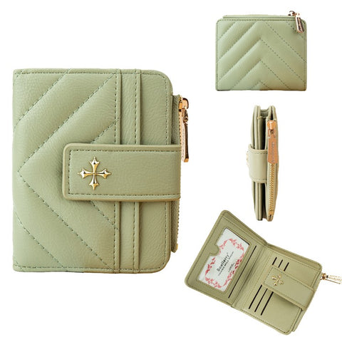 BAELLERRY N2402 Women's Wallet Zipper Design PU Leather Card Holder Pouch Coin Storage Bag