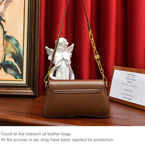 SMNQS-6144 Solid Color Underarm Bag Fashion Women PU Leather Crossbody Shoulder Bag