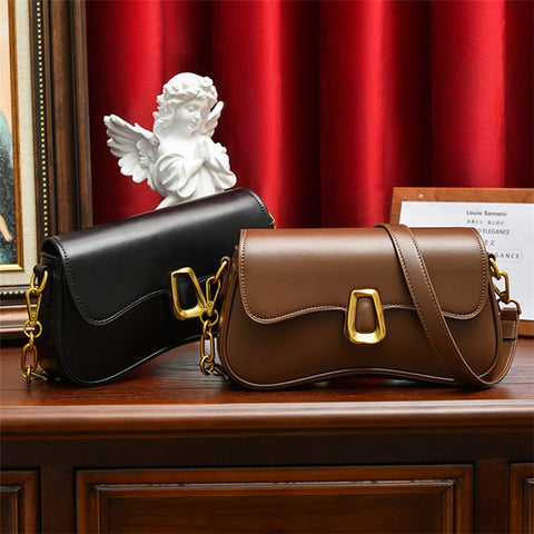 SMNQS-6144 Solid Color Underarm Bag Fashion Women PU Leather Crossbody Shoulder Bag