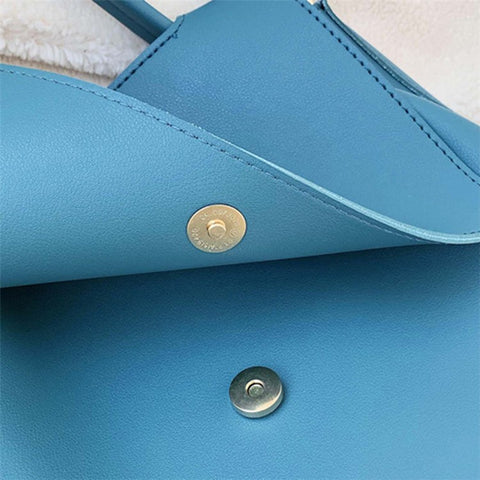 PU Leather Tote Handbag Women Crossbody Bag with Wide Shoulder Strap