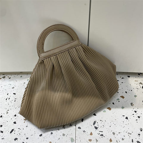 Velvet Handbag Crumple Design Clutch Purse Shoulder Crossbody Bag Daypack