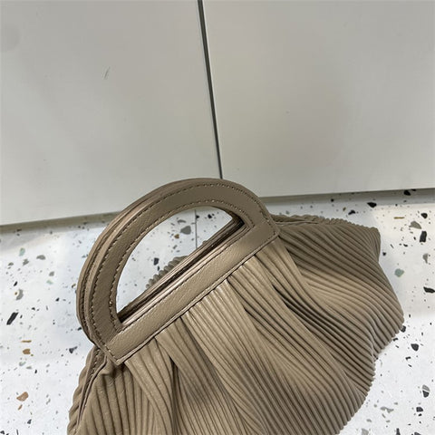 Velvet Handbag Crumple Design Clutch Purse Shoulder Crossbody Bag Daypack