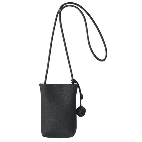 1033 Round Ball Decor PU Leather Crossbody Bag Phone Carrying Women Crossbody Bag