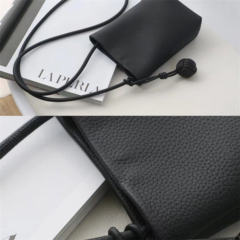 1033 Round Ball Decor PU Leather Crossbody Bag Phone Carrying Women Crossbody Bag