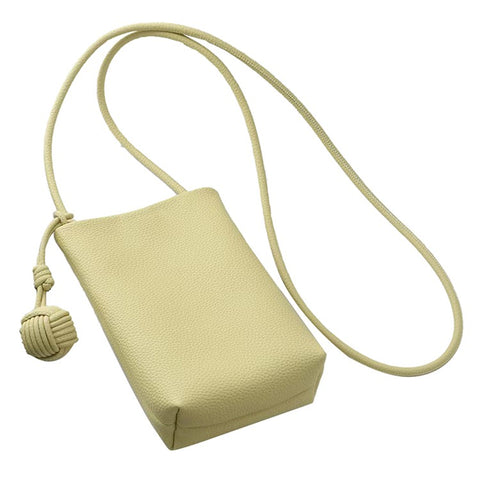1033 Round Ball Decor PU Leather Crossbody Bag Phone Carrying Women Crossbody Bag