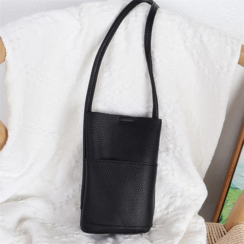 1905 PU Leather Women Crossbody Bag Solid Color Phone Carrying Crossbody Bag