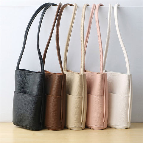 1905 PU Leather Women Crossbody Bag Solid Color Phone Carrying Crossbody Bag