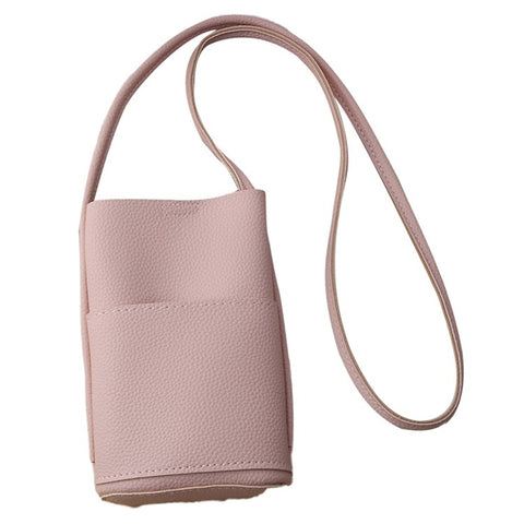 1905 PU Leather Women Crossbody Bag Solid Color Phone Carrying Crossbody Bag