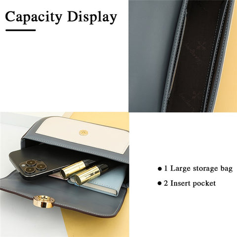 BAELLERRY N8636 Large Crossbody Bag Women's Satchel PU Leather Shoulder Bag Travel Commuting Daypack