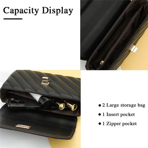 BAELLERRY N8639 Large PU Leather Crossbody Bag Women's Daypack Shoulder Bag
