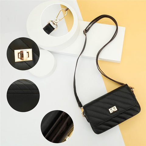 BAELLERRY N8639 Large PU Leather Crossbody Bag Women's Daypack Shoulder Bag