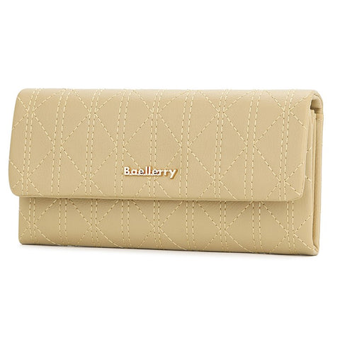 BAELLERRY N8918 Women's Clutch Bag PU Leather Wristlet Wallet Card Carrying Purse Keys Phone Organizer