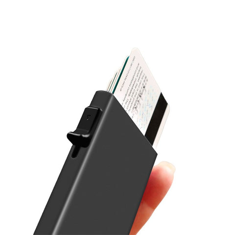 TDL005 RFID Blocking Card Case Aluminum Alloy Easy Pop-Up Credit Card Holder Bag