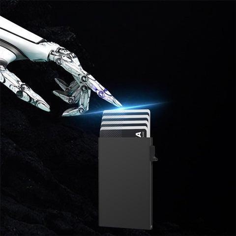 TDL005 RFID Blocking Card Case Aluminum Alloy Easy Pop-Up Credit Card Holder Bag