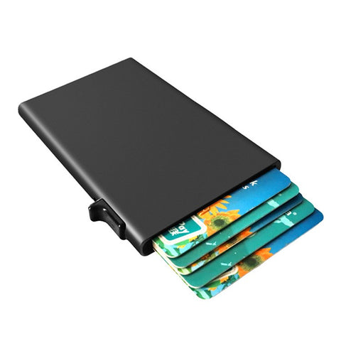 TDL005 RFID Blocking Card Case Aluminum Alloy Easy Pop-Up Credit Card Holder Bag