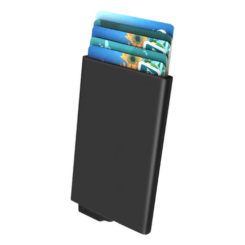 TDL007 Aluminum Alloy Card Pouch RFID Blocking Credit Card ID Card Holder Case Easy Pop-Up Design
