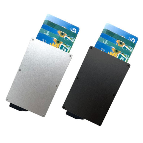TDL002 Aluminum Alloy Pop-Up Card Pouch RFID Blocking Credit Card ID Card Holder Case