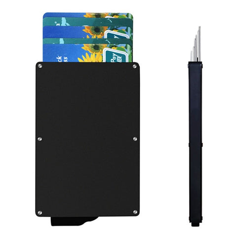 TDL002 Aluminum Alloy Pop-Up Card Pouch RFID Blocking Credit Card ID Card Holder Case