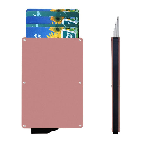 TDL002 Aluminum Alloy Pop-Up Card Pouch RFID Blocking Credit Card ID Card Holder Case