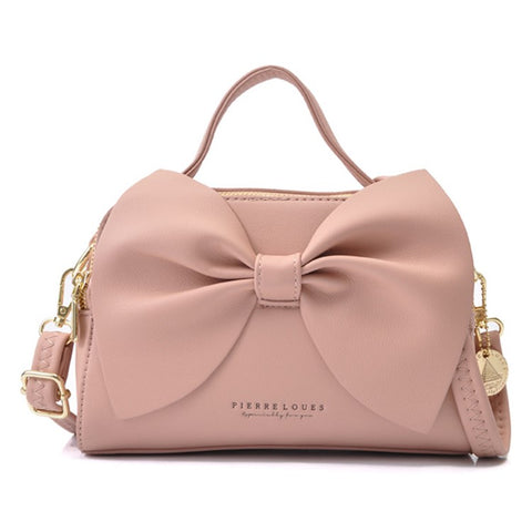 PIERRE LOUES PL514-28 Bowknot Design PU Leather Women Crossbody Bag