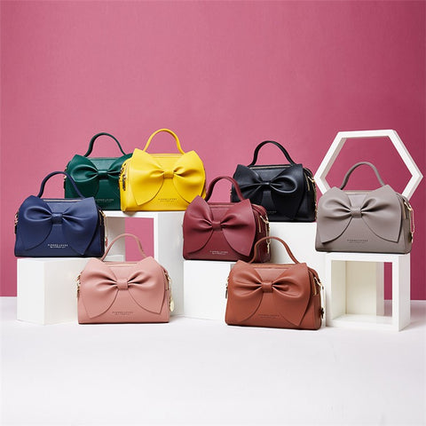 PIERRE LOUES PL514-28 Bowknot Design PU Leather Women Crossbody Bag