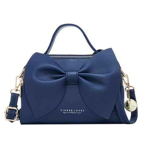 PIERRE LOUES PL514-28 Bowknot Design PU Leather Women Crossbody Bag
