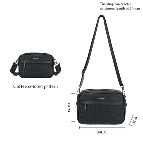 BAELLERRY N8914 Men's Crossbody Bag Briefcase PU Leather Messenger Shoulder Bag
