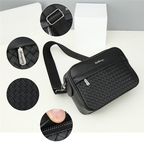 BAELLERRY N8914 Men's Crossbody Bag Briefcase PU Leather Messenger Shoulder Bag