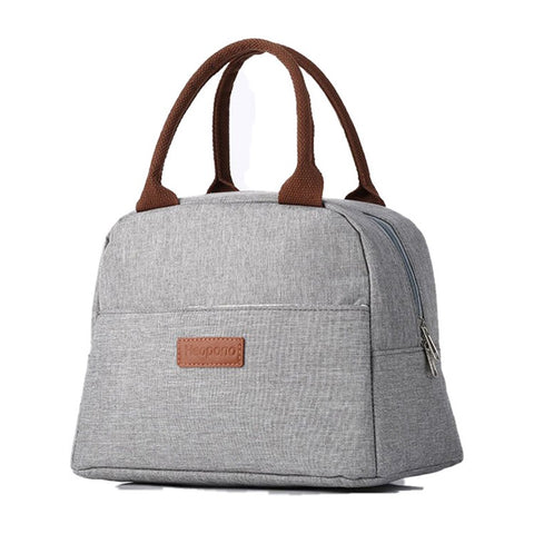 HEOPONO Stylish Insulated Lunch Tote Bag Oxford Cloth Bento Box Cooler Bag