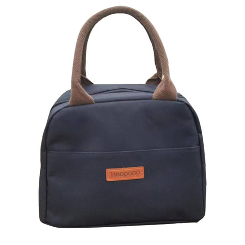 HEOPONO Stylish Insulated Lunch Tote Bag Oxford Cloth Bento Box Cooler Bag