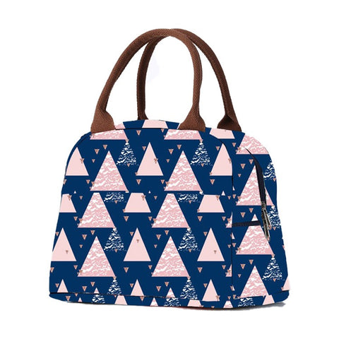 HEOPONO Stylish Insulated Lunch Tote Bag Oxford Cloth Bento Box Cooler Bag