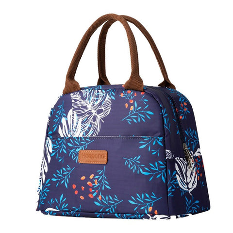 HEOPONO Stylish Insulated Lunch Tote Bag Oxford Cloth Bento Box Cooler Bag