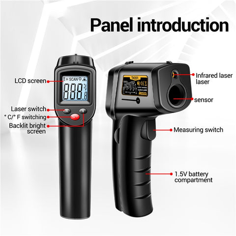 ANENG TH201 Handheld Thermometer LCD Digital IR Laser Sensor Temperature Tester