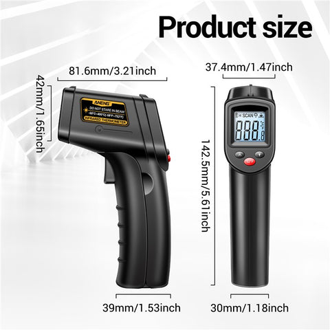 ANENG TH201 Handheld Thermometer LCD Digital IR Laser Sensor Temperature Tester
