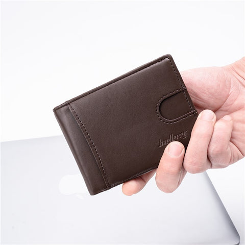 BAELLERRY K9311-K9312 RFID Blocking Bifold Leather Pocket Wallet RFID Blocking Card Bag Coin Purse