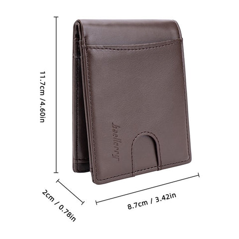 BAELLERRY K9311-K9312 RFID Blocking Bifold Leather Pocket Wallet RFID Blocking Card Bag Coin Purse