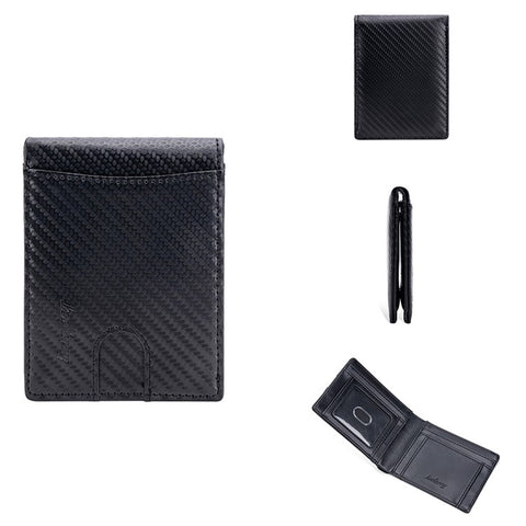 BAELLERRY K9311-K9312 RFID Blocking Bifold Leather Pocket Wallet RFID Blocking Card Bag Coin Purse