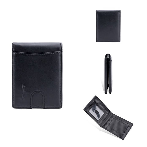 BAELLERRY K9311-K9312 RFID Blocking Bifold Leather Pocket Wallet RFID Blocking Card Bag Coin Purse