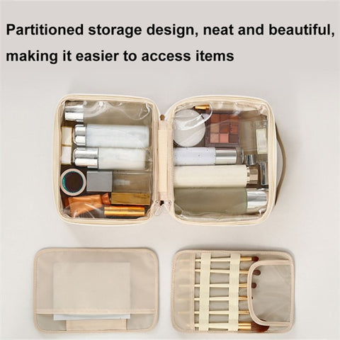 Large Capacity Cosmetic Storage Bag PU Waterproof Travel Toiletry Bags
