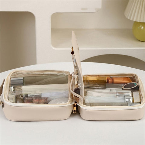 Large Capacity Cosmetic Storage Bag PU Waterproof Travel Toiletry Bags