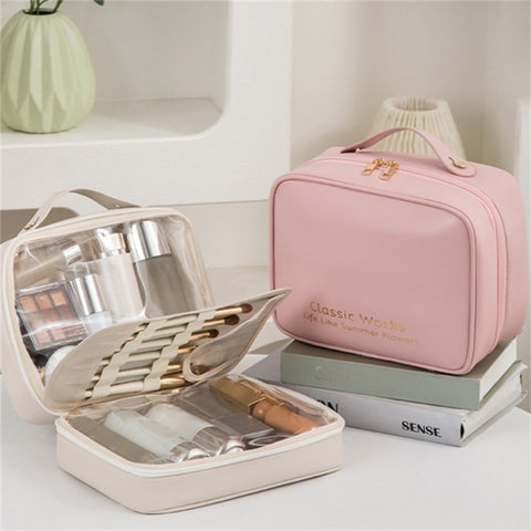 Large Capacity Cosmetic Storage Bag PU Waterproof Travel Toiletry Bags