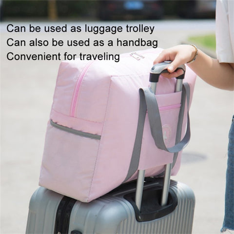 Oxford Cloth Airline Cabin Bag Foldable Travel Duffel Bag Holdall Tote Fit Suitcase
