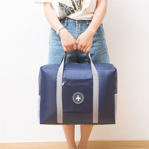Oxford Cloth Airline Cabin Bag Foldable Travel Duffel Bag Holdall Tote Fit Suitcase