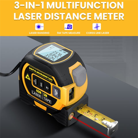 HONGSHENG Laser Tape Measure 40M Laser Measurement Rangefinder Distance Meter (CE / ROSH)