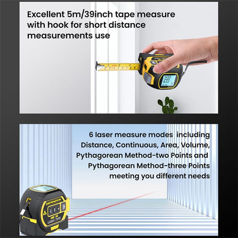 HONGSHENG Laser Tape Measure 40M Laser Measurement Rangefinder Distance Meter (CE / ROSH)