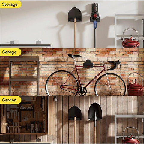 2-Pack Wall-Mounted Trimmer Rack for Garage & Garden Tool Organization