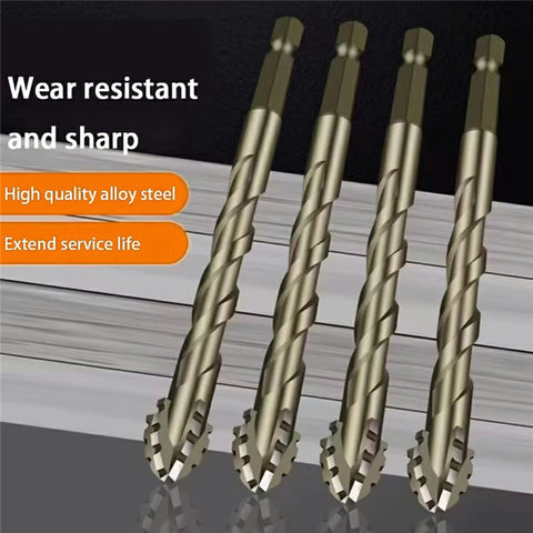 8mm Alloy Steel Four Flutes Sawtooth Eccentric Drill Bit for Glass Tile Ceramic Drilling Tool