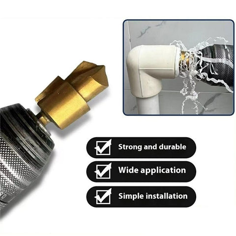 2Pcs / Set 3 Flute 20 + 25mm HSS Hex Shank PPR Pipe Reamer Drill Bit Step Drill Hole Opener for Water Pipe Expansion